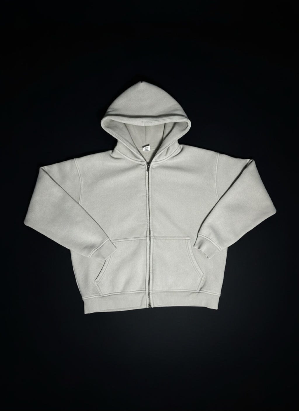 Kored Zip-Through Boxy Fleece Hoodie - Mild Apricot